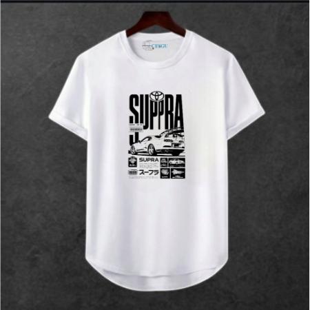 Erkek Ön Baskili T-shirt Plus Model